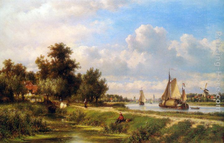 The Townpath painting - Lodewijk Johannes Kleijn The Townpath art painting